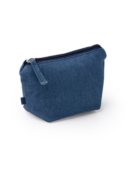 Beauty case in denim riciclato personalizzata Roly Wesly