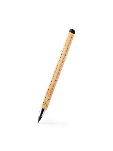 Penna senza inchiiostro multifunzione in bamboo personalizzata Roly Grafix
