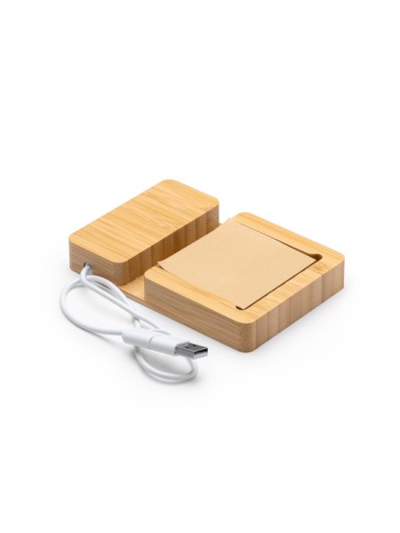 Hub USB multifunzione in bamboo personalizzato Roly Mariel