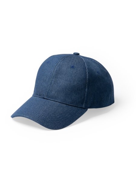Cappellini da baseball personalizzabili 6 pannelli in denim riciclato Roly Isbud