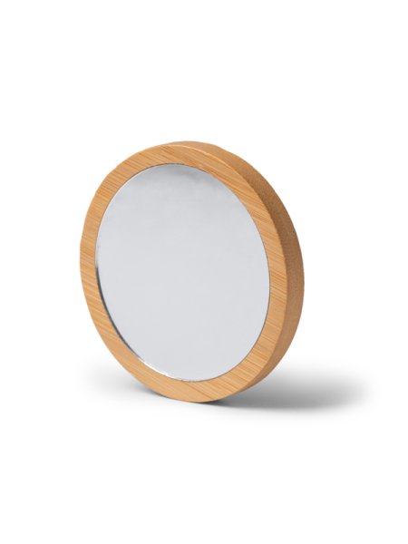 Specchietto tascabile in bamboo personalizzato Roly Mondo