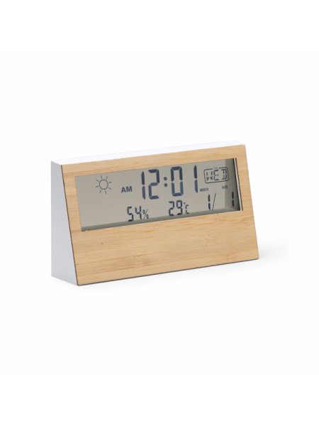 Stazione meteo domestica in bamboo personalizzata Roly Cronos