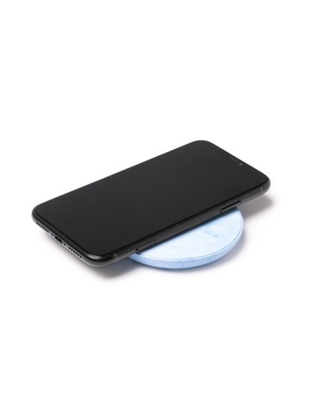 Base caricatore wireless in plastica riciclata personalizzata Roly Yaron