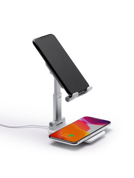 Supporto smartphone scrivania con caricabatterie wireless personalizzato Roly Zicum