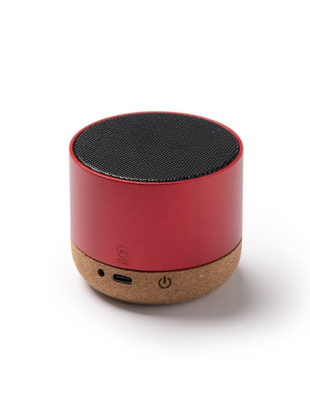 Casse portatili wireless in alluminio riciclato e sughero personalizzate Roly Voxel 3 W