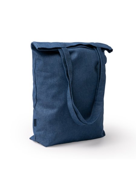 Denim shopper bag in materiale riciclato personalizzata Roly Deam 38 x 42 x 9 cm