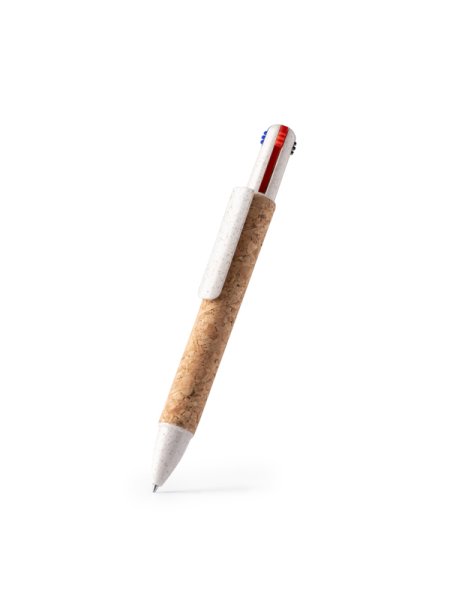Penna multicolore ecologica in sughero e fibra di grano personalizzata Roly Corles