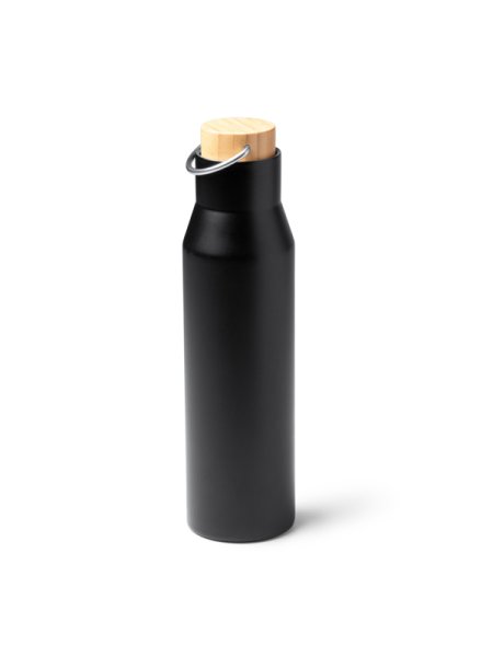 Borraccia ecologica in acciaio riciclato e tappo in bamboo personalizzata Meyer 550 ml