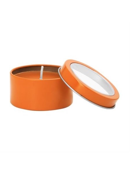 Candele profumate economiche in contenitore metallico rotondo Flake