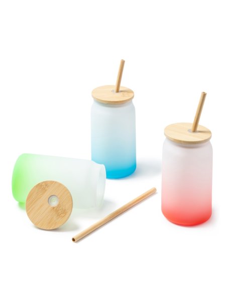 Tazze vetro borosilicato effetto ghiaccio Dalby