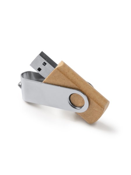 Chiavetta USB in cartone riciclato e metallo 16GB Vibo