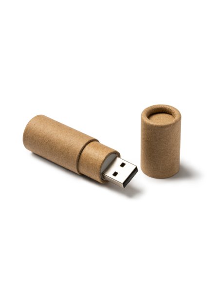 Chiavetta USB cilindrica in cartone riciclato 16 GB Viken