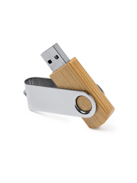 Chiavetta USB in Bamboo e Metallo 16 GB Uldon