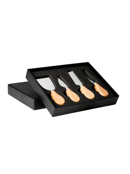 Set formaggio con utensili in acciaio e legno personalizzato Roly Edam