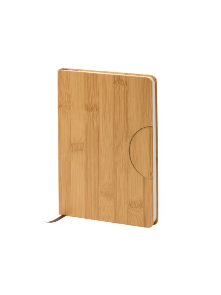Taccuino personalizzato con logo A5 con copertina in bamboo personalizzato Roly Ledo