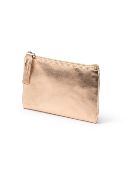 Pochette con logo personalizzabile in poliuretano lucide personalizzata Roly Mauve