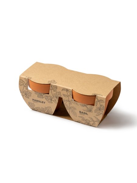 Set di due vasetti con semi personalizzato Roly Tulsy