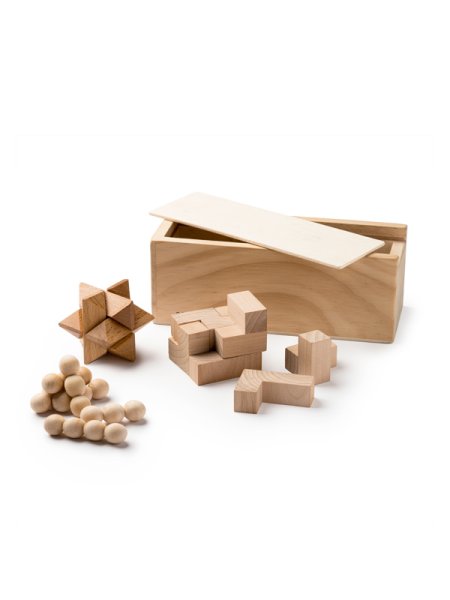 Set giochi 3 pezzi in legno personalizzati Roly Rocks