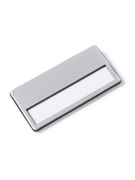 Porta badge alluminio con spilla personalizzato Roly Ganda