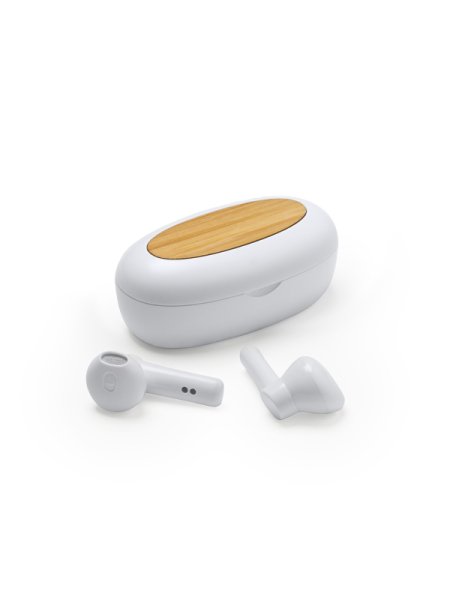 Auricolari BT 5.0 wireless in plastica riciclata personalizzati Roly Valdi