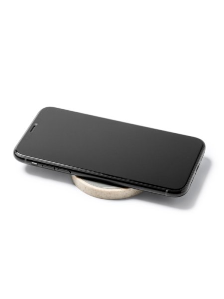 Base di ricarica wireless in fibra di grano personalizzato Roly Vatox