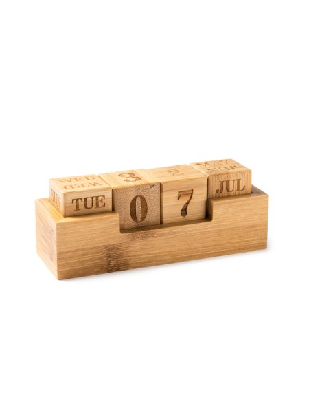Calendario legno bamboo perpetuo personalizzato Roly Medus