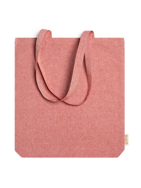 Shopper stampa personalizzata ecologica in cotone riciclato personalizzata Roly Lumia 38 x 41 8,5 cm