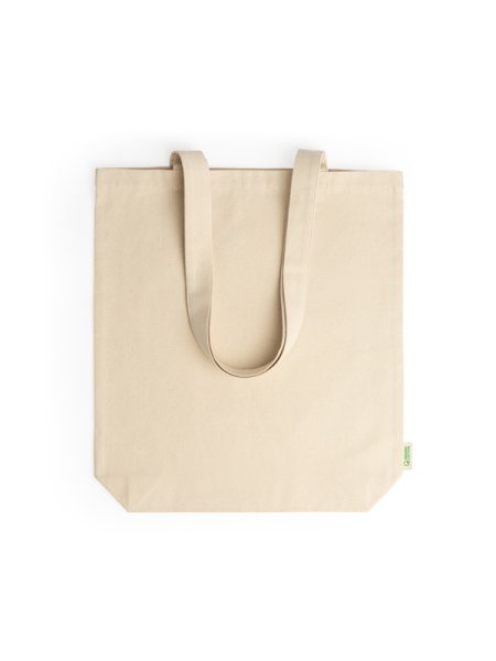 Shopper con soffietto ecologica in cotone biologico personalizzata Roly Kensal 38 x 42 x 9 cm