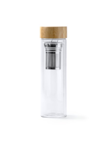 Borracce vetro borosilicato con infusore personalizzate Roly Saoko