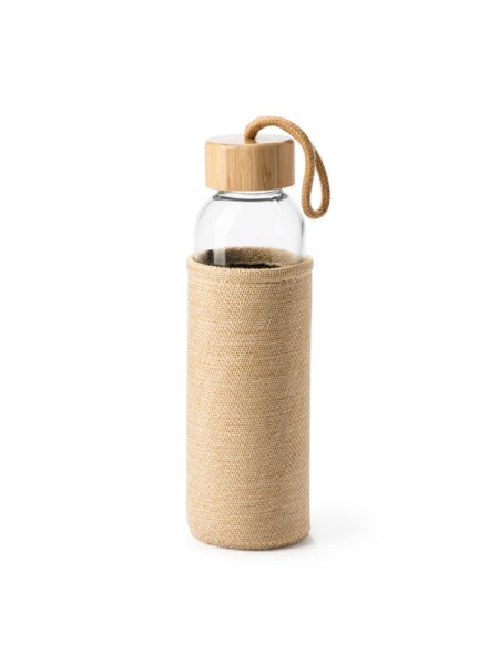 Bottiglie piccole in vetro personalizzate rivestite in juta Roly Sibu 500 ml