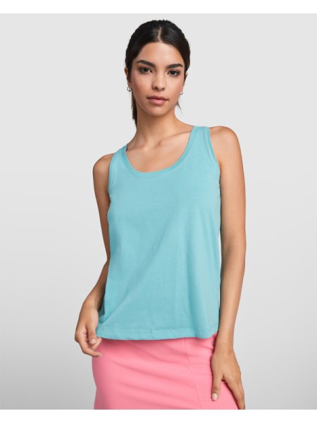 Canotta in cotone donna personalizzata Roly Nara