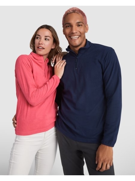Giacca pile uomo e bambino mezza zip personalizzata Roly Himalaya