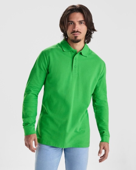 Polo manica lunga 220 g/m² personalizzate uomo e bambino Roly Estrella L/S