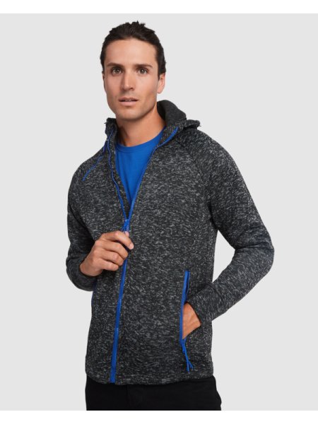 Felpa con zip e cappuccio personalizzata Roly Everest