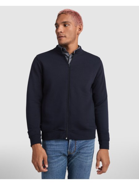 Felpa con zip personalizzata uomo Roly Elbrus