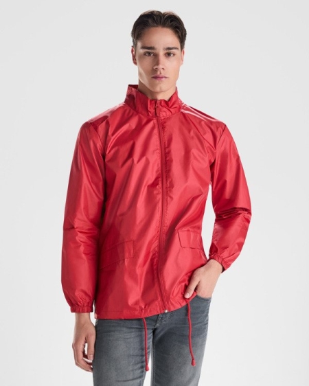 Giacca cerata antipioggia con cappuccio rimovibile personalizzata Roly Escocia