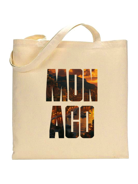 Shopper cotone naturale 38 x 42 con nomi città europee Monaco