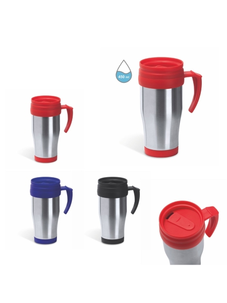 Tazza acciaio inox con manico In PP Durian