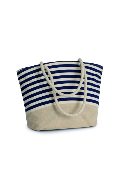 Borsa a righe in cotone stile marinaro personalizzata Ki-Mood