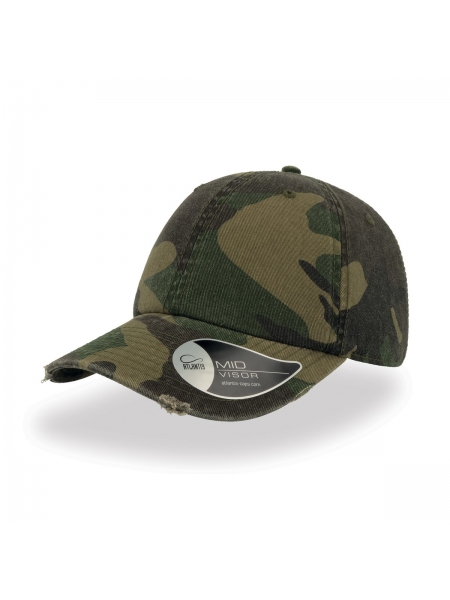 Cappellino Dad Hat Destroyed con chiusura con fibbia e foro in metallo Atlantis