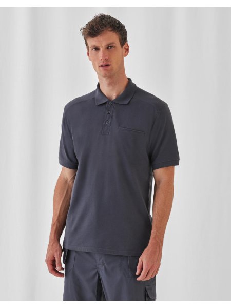 Polo da lavoro personalizzata B&C Pocket Skill Pro
