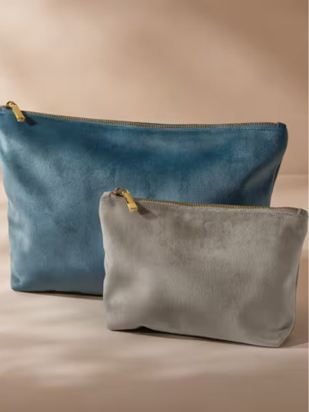 Pochette in velluto riciclato personalizzabile BagBase Velvet Accessory Bag