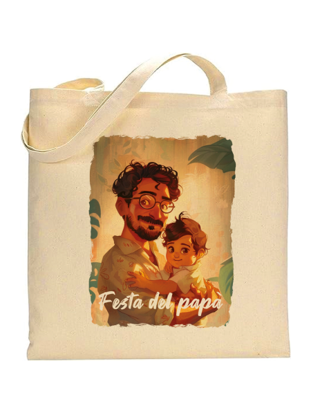 Shopper personalizzata per la festa del papà con grafica originale