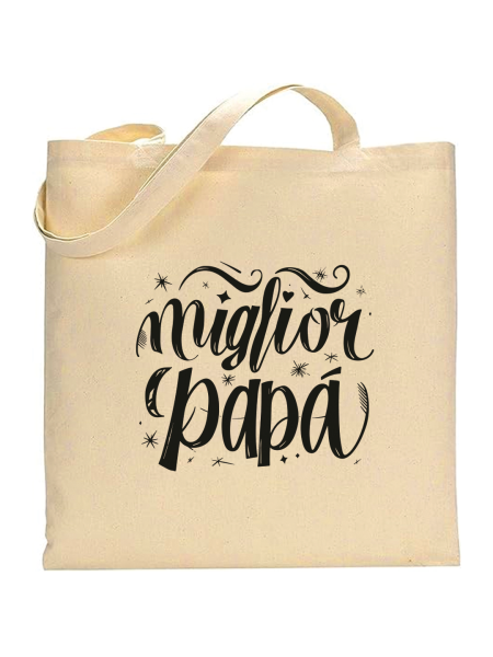 Shopper con stampa personalizzata con grafica originale per la festa del papà