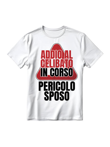 T shirt addio al celibato personalizzabili cotone semipettinato Ringspun con grafica originale