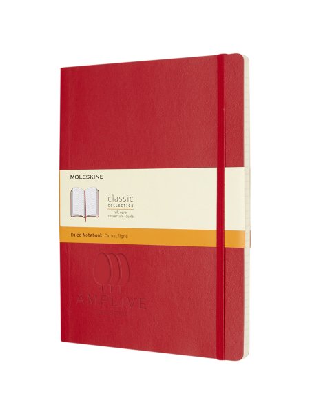 Blocco note con copertina morbida a righe Moleskine Classic XL