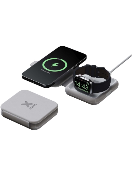 Caricabatterie da viaggio wireless 2 in 1 pieghevole da 15 W Xtorm XWF21