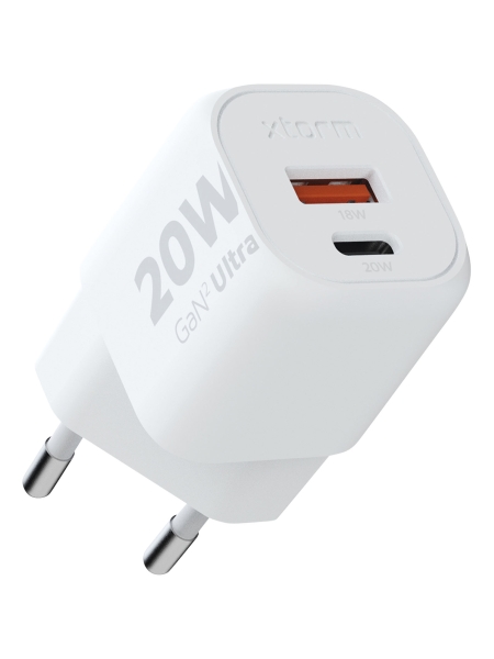 Caricabatterie da parete da 20 W Xtorm XEC020 GaN² Ultra