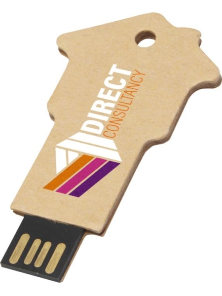 USB 2.0 in carta riciclata a forma di casa