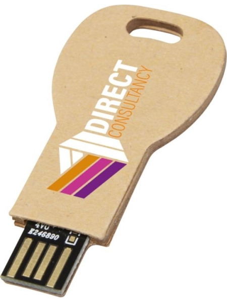 USB 2.0 in carta riciclata a forma di chiave
